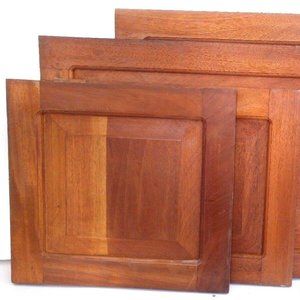 4 RAISED PANEL KITCHEN CABINET DOOR 15"x15" unfinished SOLID WOOD Cedar Peruvian